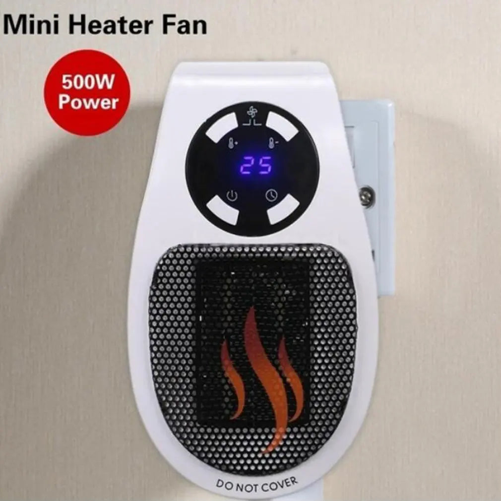 New 500W Portable Heater Electric Heater Plug in Wall Room Heater Home Appliance Heating Stove Electric Heater for Home