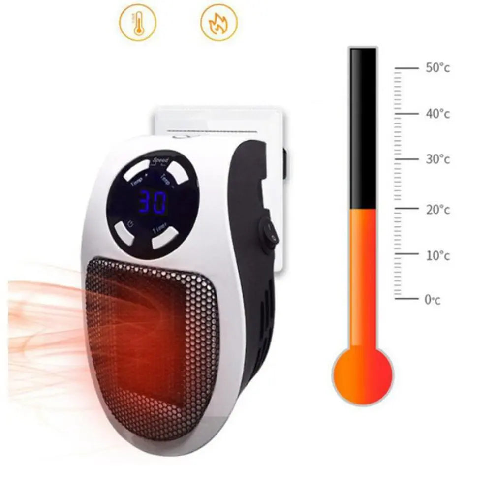 New 500W Portable Heater Electric Heater Plug in Wall Room Heater Home Appliance Heating Stove Electric Heater for Home