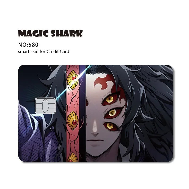 2024 Hot Anime Demon Slayer PVC Matte Sticker Film Skin Large Small No Chip for Bus Card Credit Debit Bank Card