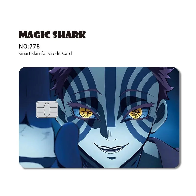 2024 Hot Anime Demon Slayer PVC Matte Sticker Film Skin Large Small No Chip for Bus Card Credit Debit Bank Card