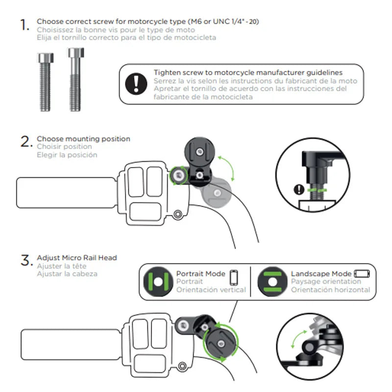 Phone Mount for Motorcycle Cell IPhone Holder ScooterTelephone Stand Quick Lock Support Universal Moto Bracket With Adapter