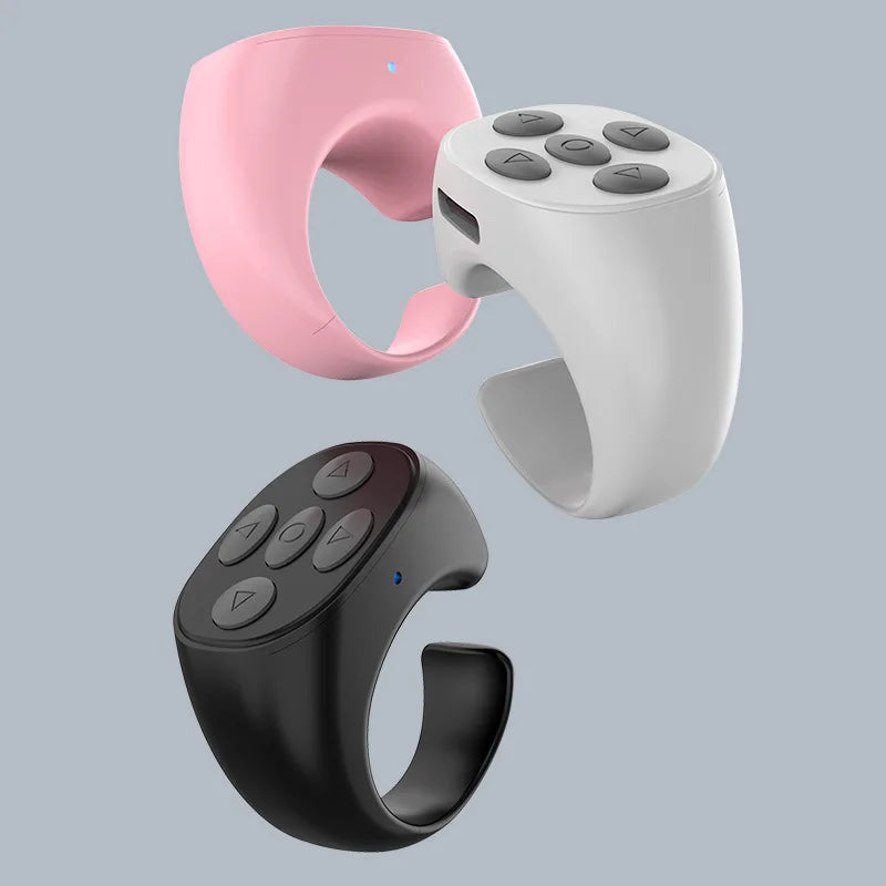 2024 New Wireless Bluetooth Mobile Selfie Lazy Artifac Photo Turn Page Controller Tiktok Remote Control Ring Controller