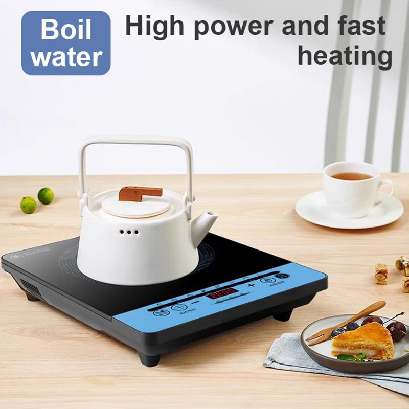 DMWD Electric Waterproof Electric Induction Cooker Milk Water Boiler Cooktop Stove Noodles Hot Pot Cooking Heater Plate EU Plug